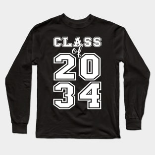 Class Of 2034 Shirt Pre-K Graduate Preschool Graduation Long Sleeve T-Shirt